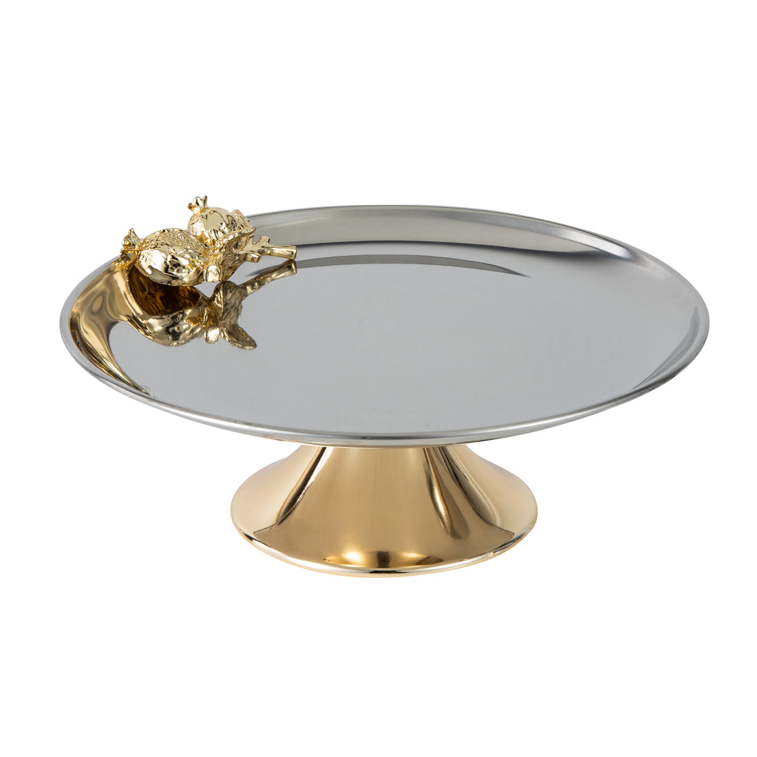 Elegant Metal Serving Stand with Gold Pedestal