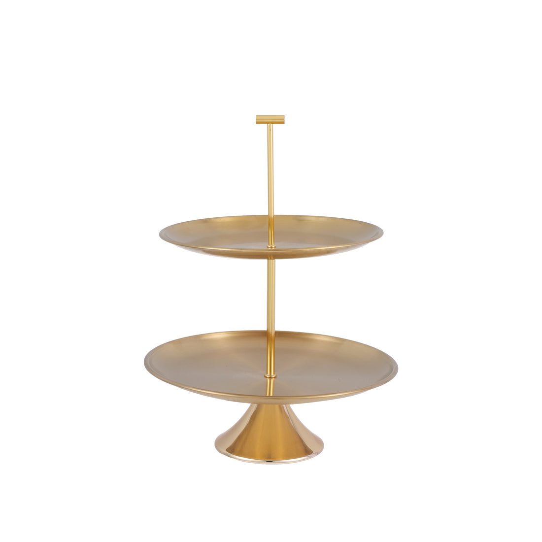 Two-Tier Gold Serving Tray