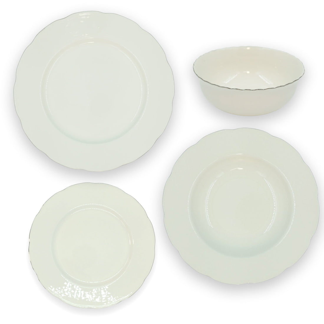 Bonamore Olympos Dinnerware Set 24 Pcs Silver