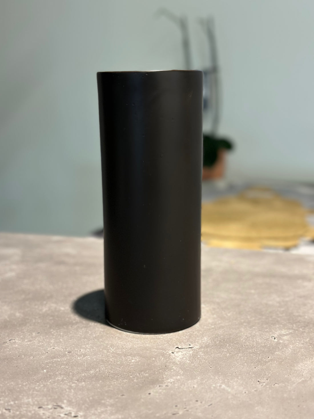 Modern Vase Black Matte 20 cm