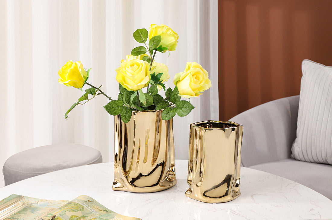 Gold Ceramic Vase