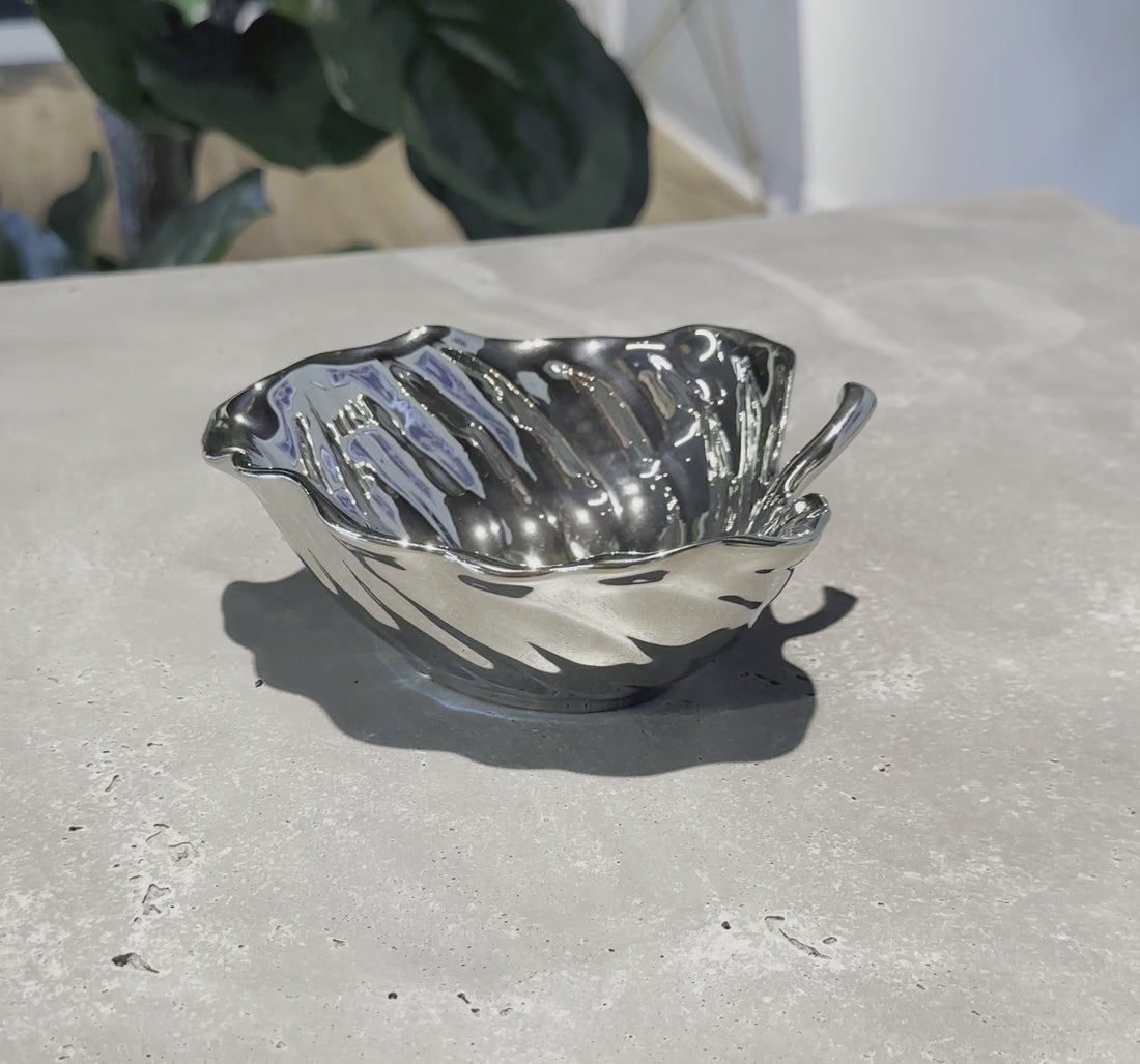 Silver Leaf Bowl