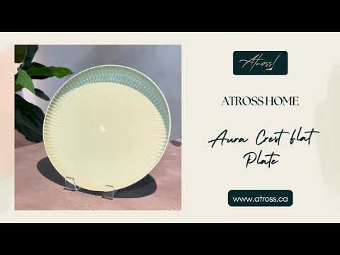 Aura Crest Flat Plate Green 24cm