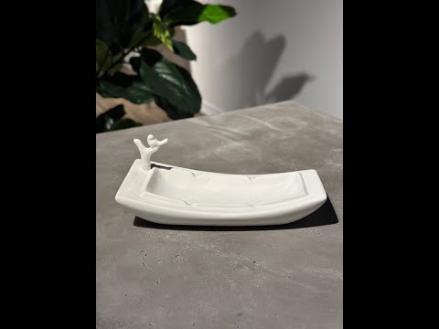 Modern Ceramic Boat-Shaped Ashtray