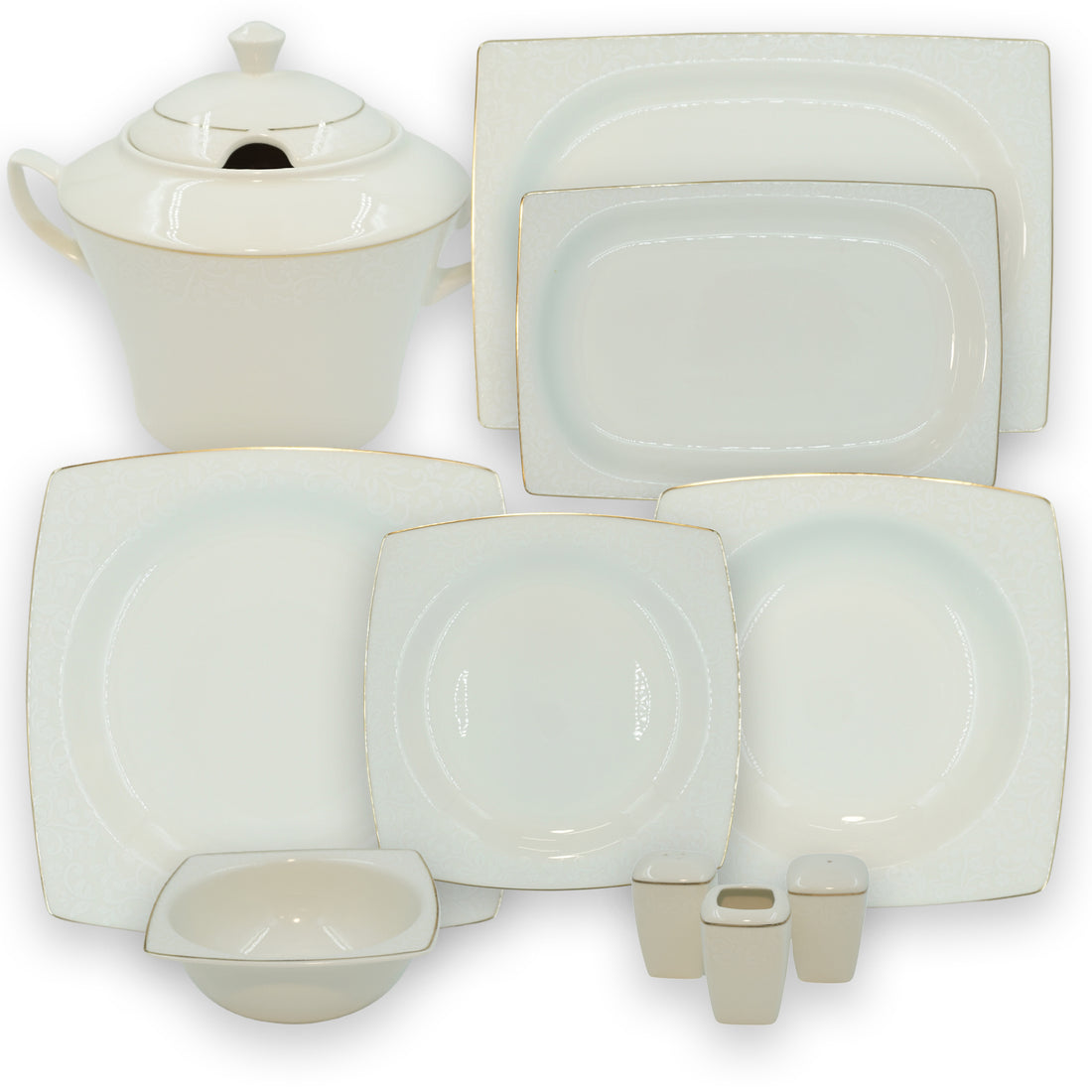 Bonamore Mare Dinnerware Set 62 Pcs Gold 7621