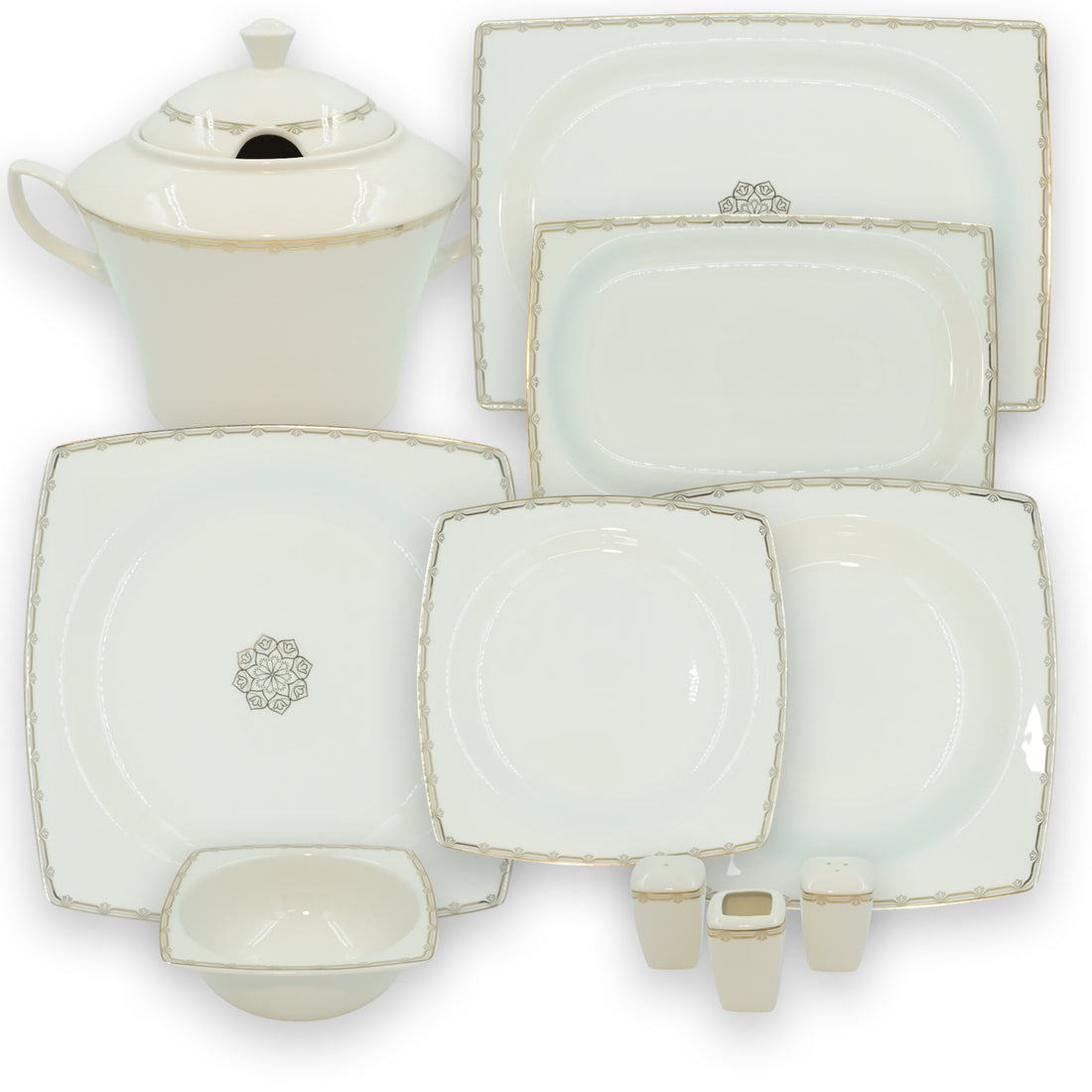 Bonamore Mare Dinnerware Set 62 Pcs Gold 9721