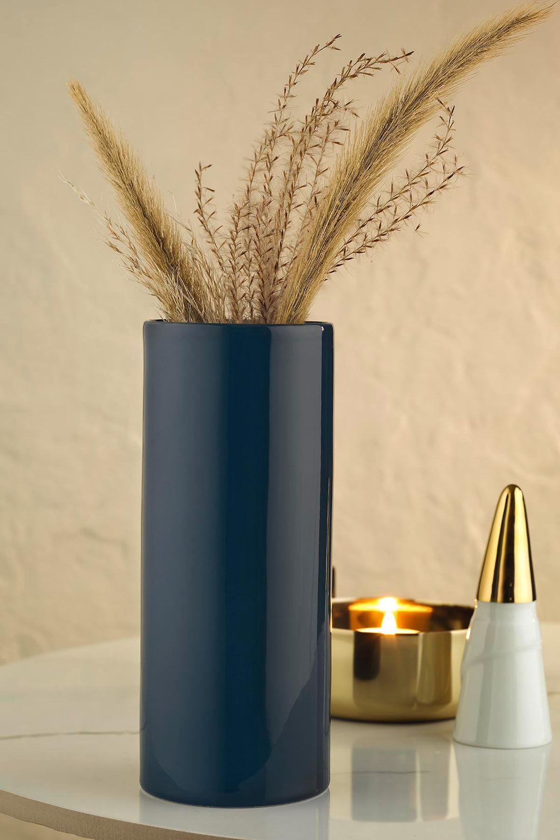 Modern Vase Navy Blue 20 cm